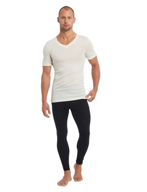 Superfit Merino Rib Short Sleeve V-Neck Top, Natural product photo View 03 L