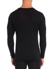 Superfit Merino Rib Long Sleeve Crew Neck Top , Black product photo View 02 S