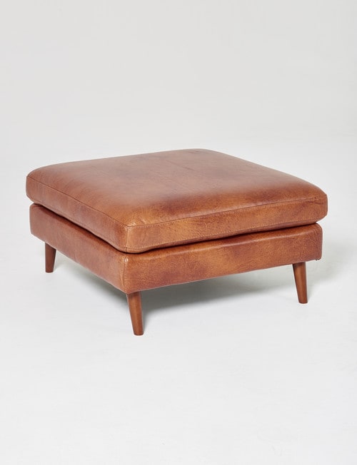 LUCA Furniture Hendrix Leather Ottoman product photo