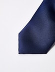 Laidlaw + Leeds Plain Satin Tie, 7cm, Navy product photo View 02 S