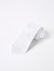 Laidlaw + Leeds Plain Satin Tie, 7cm, White product photo