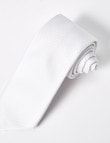 Laidlaw + Leeds Plain Texture Tie, 7cm, White product photo View 02 S