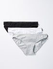 Bonds Hipster Bikini Brief, 3-Pack, Grey/White/Black product photo