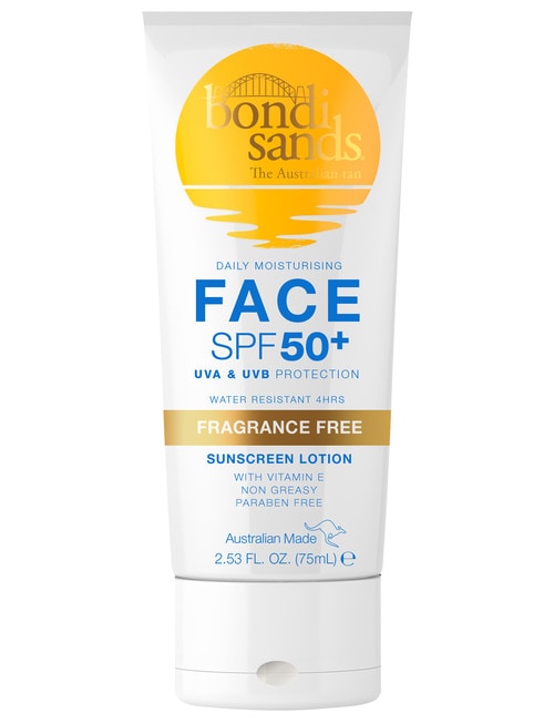 Bondi Sands Fragrance Free Sunscreen Face Lotion SPF50+, 75ml product photo