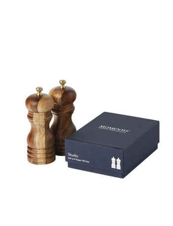 Momento Studio Acacia Salt & Pepper Mill Set, 12.5cm product photo