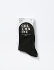 Columbine Merino Crew Sock, Black product photo