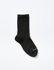 Columbine Merino Crew Sock, Black product photo View 02 S