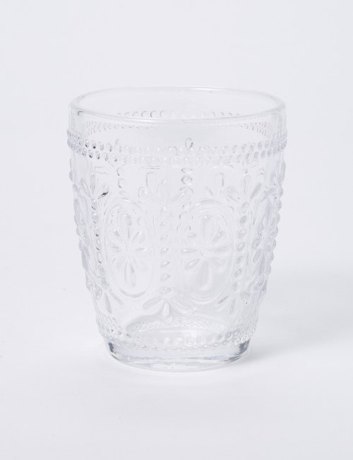 CinCin Sara Embossed Tumbler, Clear, 250ml product photo