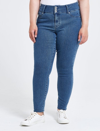 Denim Republic Curve Skinny Jean, Light Wash product photo