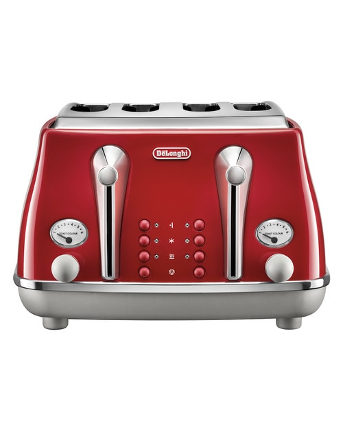 DeLonghi Icona Capitals 4 Slice Toaster, Red, CTOC4003R product photo