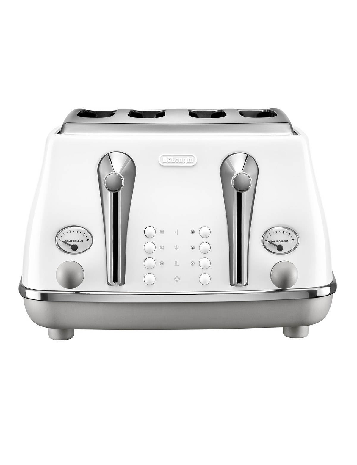 DeLonghi Icona Capitals 4 Slice Toaster, White, CTOC4003W - Toasters