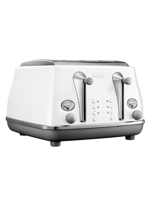 DeLonghi Icona Capitals 4 Slice Toaster, White, CTOC4003W product photo View 02 L