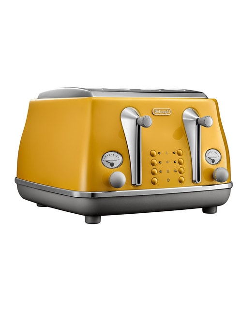DeLonghi Icona 4 Slice Toaster, Yellow, CTOC4003Y product photo View 02 L