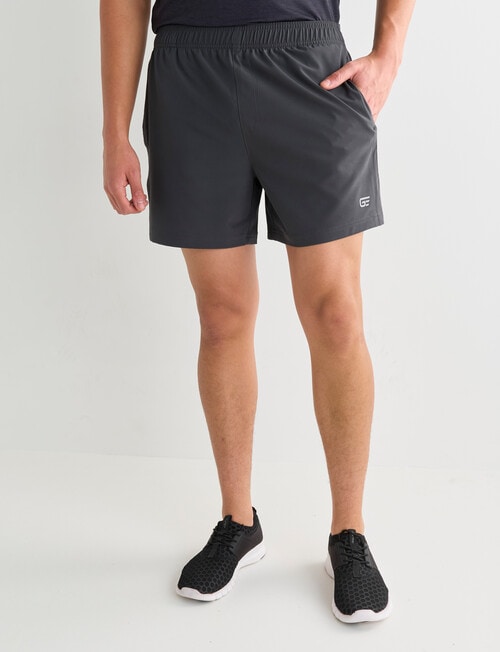 Gym Equipment Stretch Short, Slate product photo View 04 L