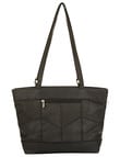 Milano Leather & PU Trims Tote Bag, Black product photo View 03 S