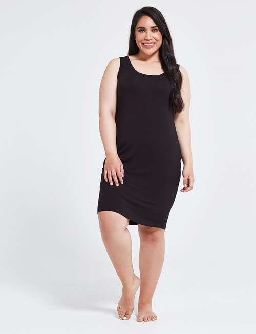Bodycode Curve Sleeveless Longline Tank Top, Black product photo
