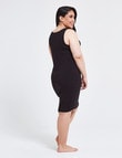 Bodycode Curve Sleeveless Longline Tank Top, Black product photo View 02 S