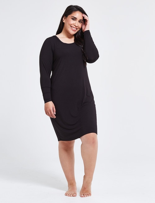 Bodycode Curve Long Sleeve Longline Top, Black product photo