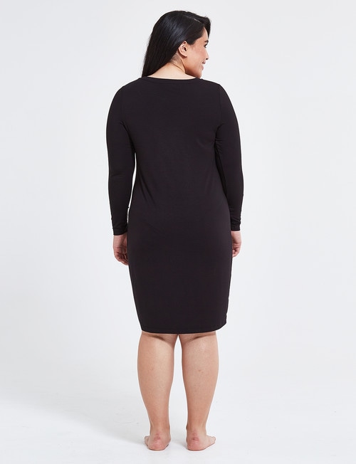 Bodycode Curve Long Sleeve Longline Top, Black product photo View 02 L