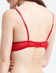 Perfects Brazilian Push Up Bra, Red product photo View 02 S