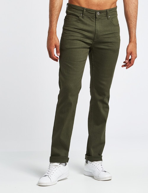 Gasoline Oval Coloured Denim Jean, Khaki product photo