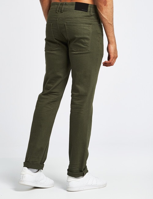 Gasoline Oval Coloured Denim Jean, Khaki product photo View 02 L