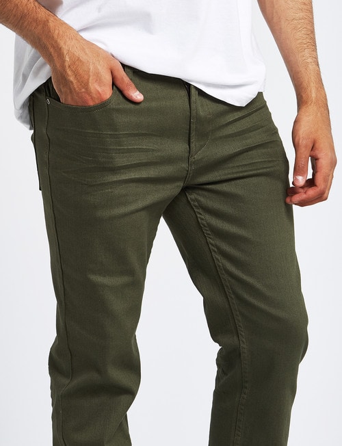 Gasoline Oval Coloured Denim Jean, Khaki product photo View 04 L