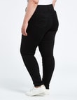 Denim Republic Curve Longer Length Skinny Jean, Black product photo View 02 S