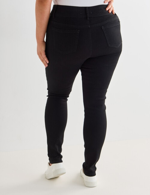 Denim Republic Curve Longer Length Skinny Jean, Black product photo View 02 L