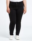 Denim Republic Curve Longer Length Skinny Jean, Black product photo