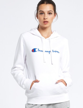 Champion Script Hoodie, White product photo