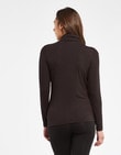 Bodycode Long Sleeve Roll Neck Top, Black product photo View 02 S