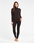 Bodycode Long Sleeve Roll Neck Top, Black product photo View 03 S