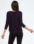 Bodycode 3/4 Sleeve Batwing Tee, Eclipse product photo View 02 S