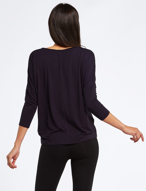 Bodycode 3/4 Sleeve Batwing Tee, Eclipse product photo View 02 L