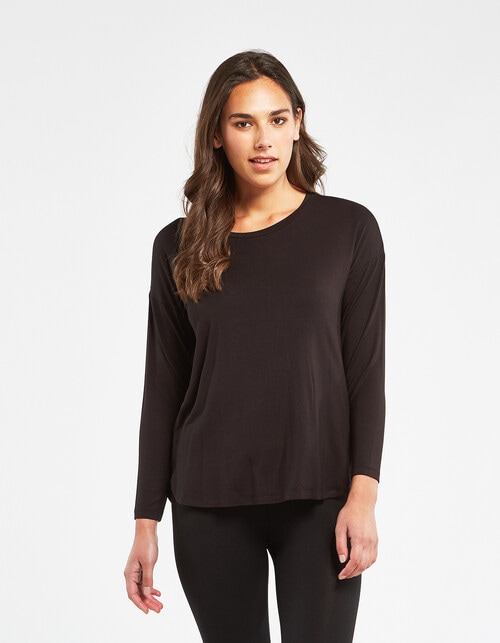 Bodycode Long Sleeve Boxy Tee, Black product photo