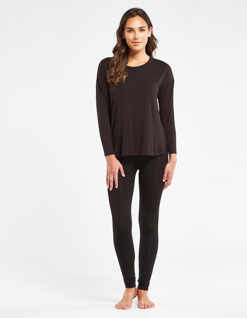 Bodycode Long Sleeve Boxy Tee, Black product photo View 03 L