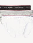 Tommy Hilfiger Cotton Brief, 3-Pack, White, Grey & Black product photo View 03 S