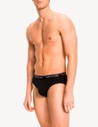 Tommy Hilfiger Cotton Brief, 3-Pack, White, Grey & Black product photo View 05 S
