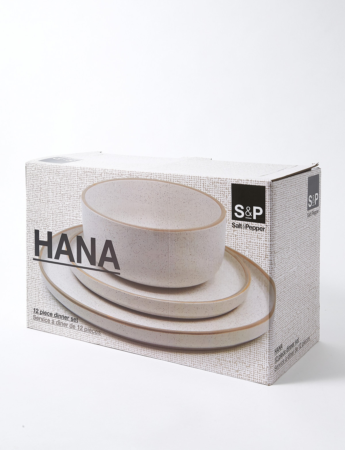 Salt&Pepper Hana Dinner Set, 12Piece, White Dinnerware