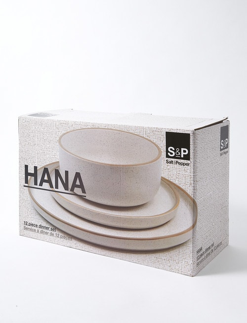 Salt&Pepper Hana Dinner Set, 12-Piece, White product photo View 02 L