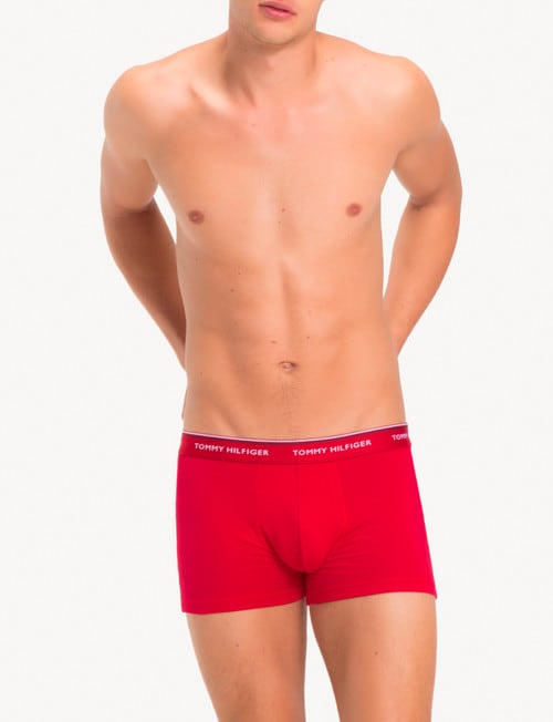 Tommy Hilfiger Stretch Cotton Trunk, 3-Pack, Red, White & Navy product photo