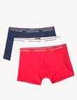 Tommy Hilfiger Stretch Cotton Trunk, 3-Pack, Red, White & Navy product photo View 03 S