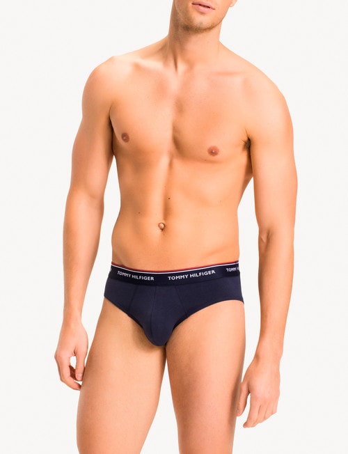 Tommy Hilfiger Cotton Brief, 3-Pack, Navy product photo View 04 L