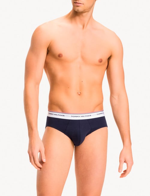 Tommy Hilfiger Cotton Brief, 3-Pack, Navy product photo View 05 L