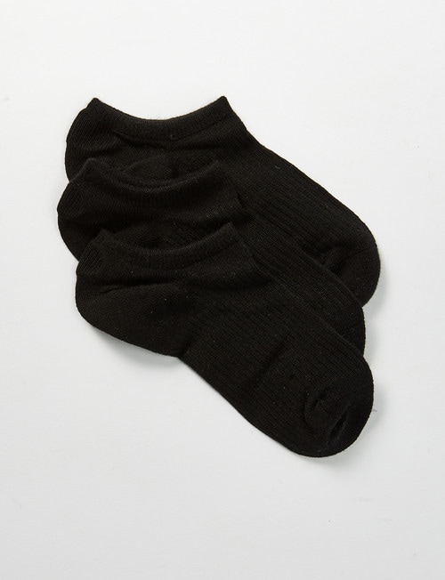 Lyric Liner Ankle Socks, Black, 3-Pack product photo View 02 L