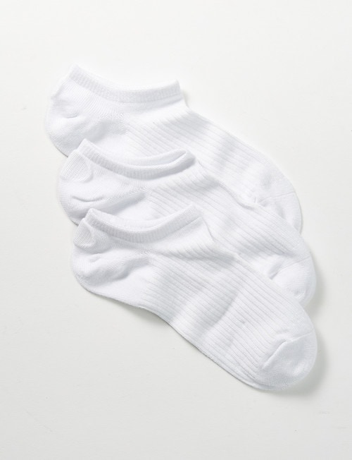Lyric Liner Ankle Socks, White, 3-Pack product photo View 02 L