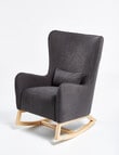Babyhood Venice Rocking Chair & Ottoman, Charcoal Grey product photo View 03 S