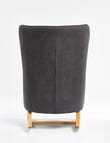 Babyhood Venice Rocking Chair & Ottoman, Charcoal Grey product photo View 08 S