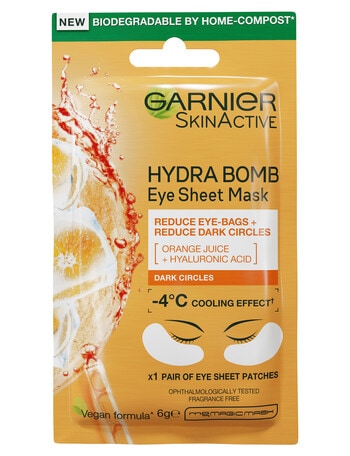 Garnier Hydra Bomb Eye Tissue Mask, Orange Extract product photo